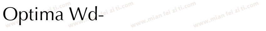 Optima Wd字体转换